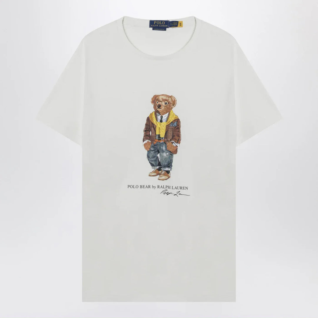 Polo Ralph Lauren - White Polo Bear T-shirt Custom Slim-Fit Brand Shirts &amp; Tops S
