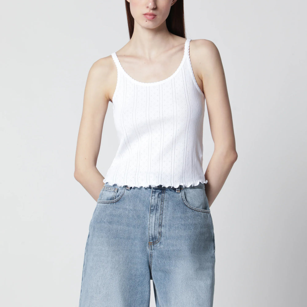 Róhe - White organic cotton tank top Brand Shirts & Tops 34  FR