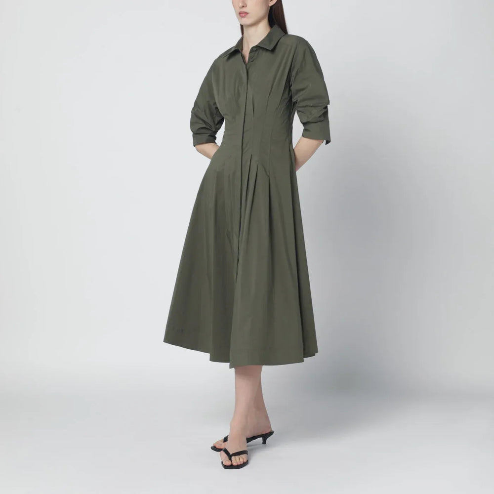SIMKHAI - Military green midi shirt dress Brand Shirts & Tops L