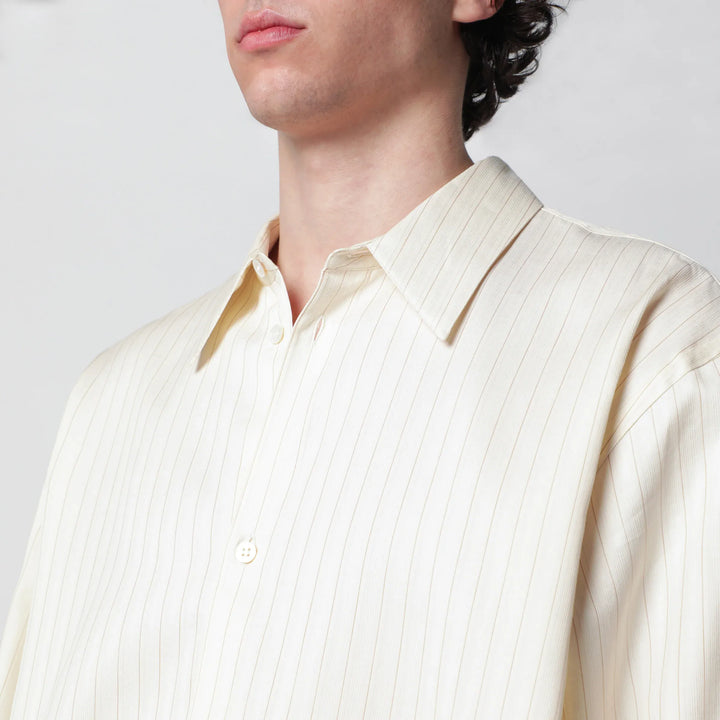 STUDIO NICHOLSON - Striped cotton-blend shirt Brand Shirts &amp; Tops