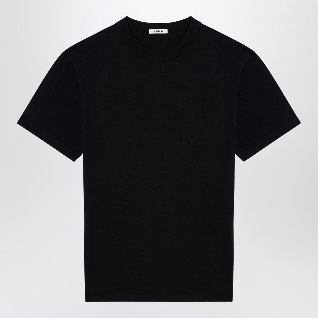 Shirts & Tops XXS Tekla - Black cotton crew-neck T-shirt Brand