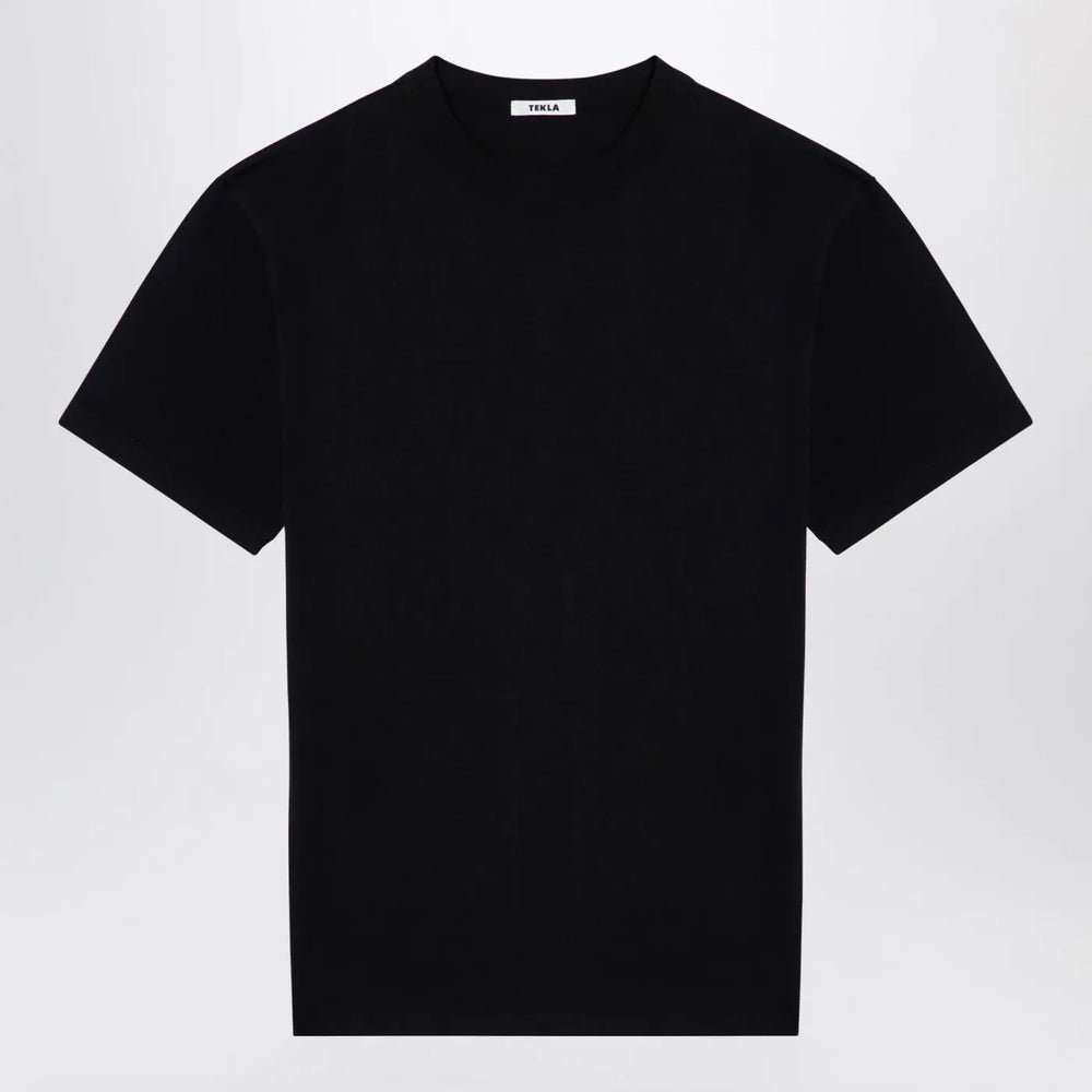 Tekla - Black cotton crew-neck T-shirt Brand Shirts & Tops XXS
