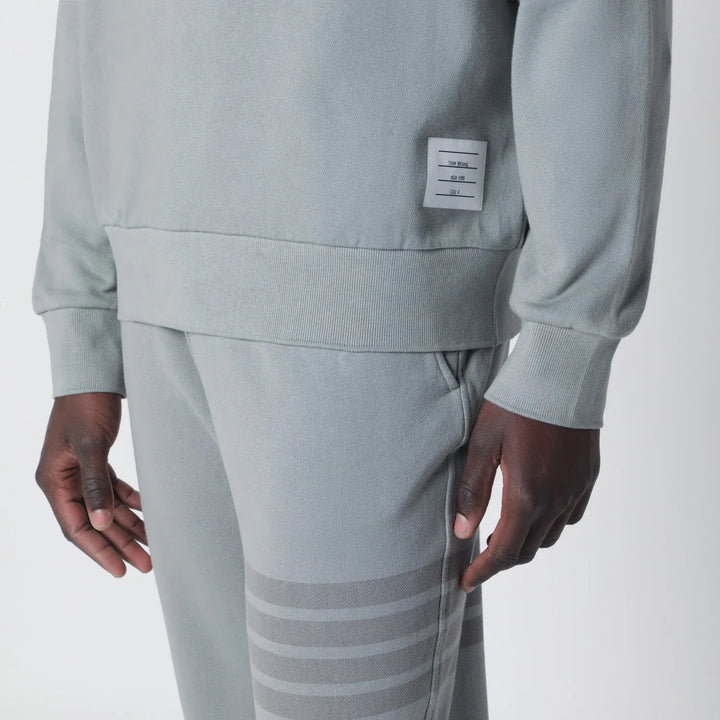 Thom Browne - Grey cotton hooded sweatshirt Brand Shirts &amp; Tops