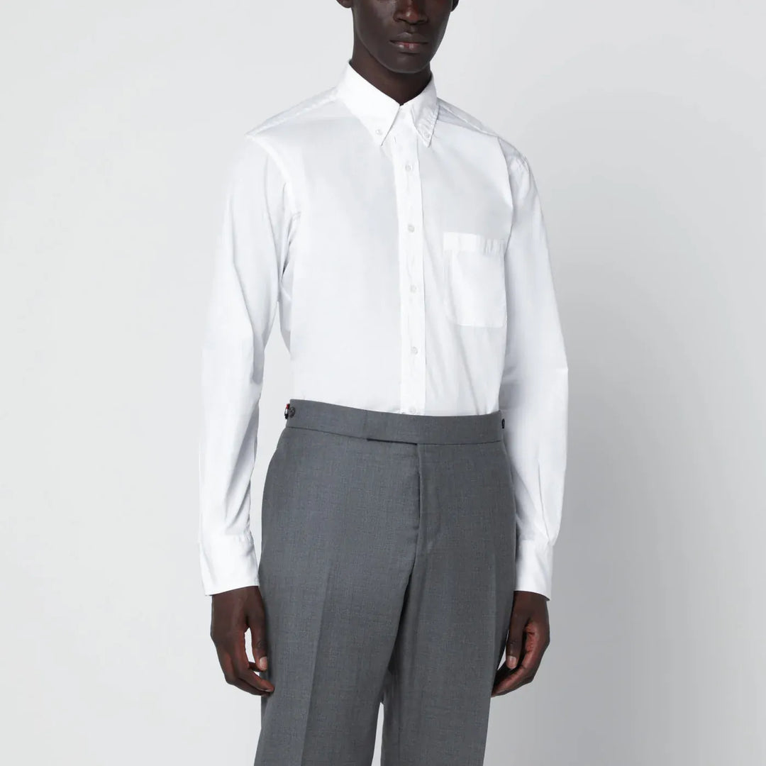 Thom Browne - White button-down cotton shirt Brand Shirts &amp; Tops 2