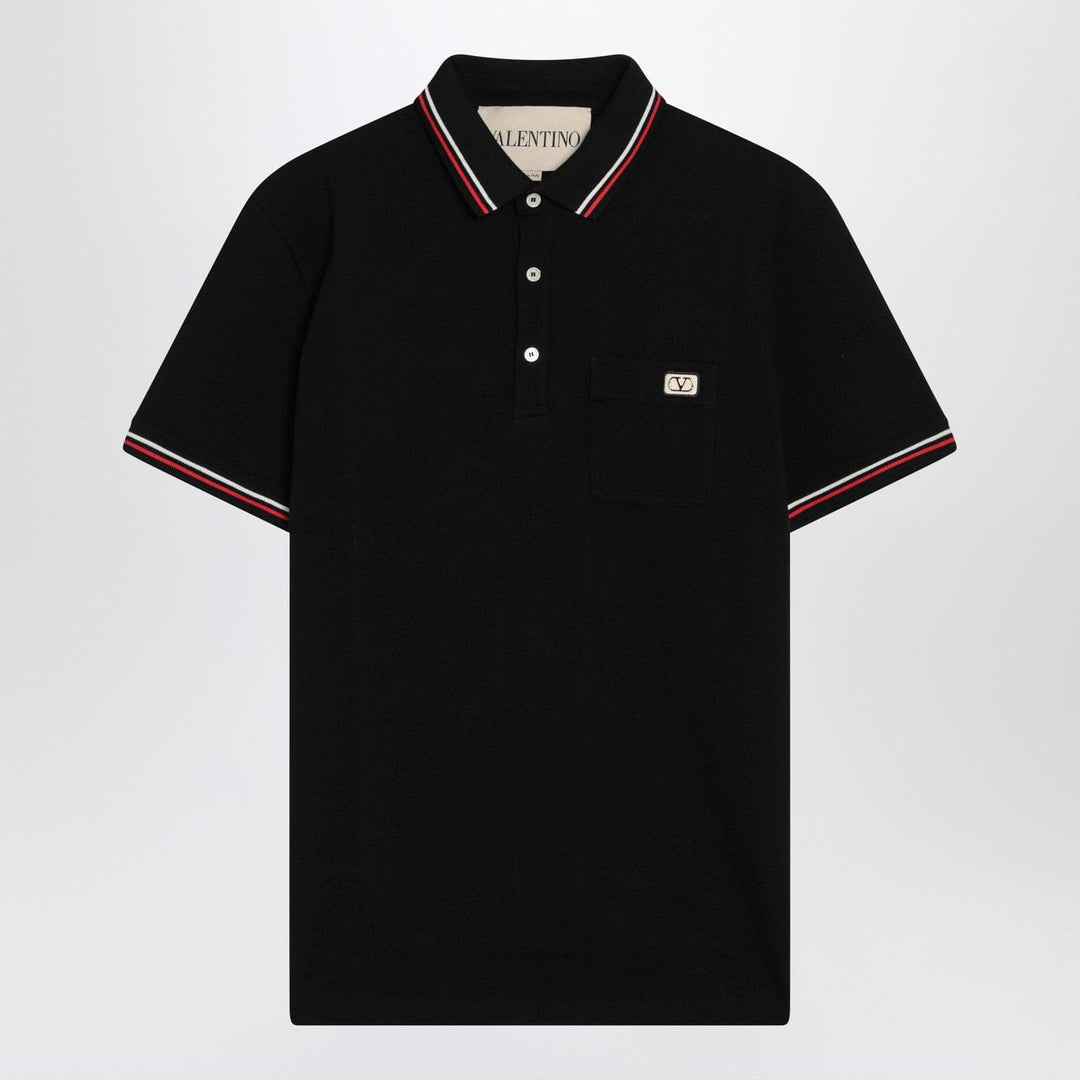Shirts & Tops Valentino - Black polo shirt with Vlogo Signature Brand