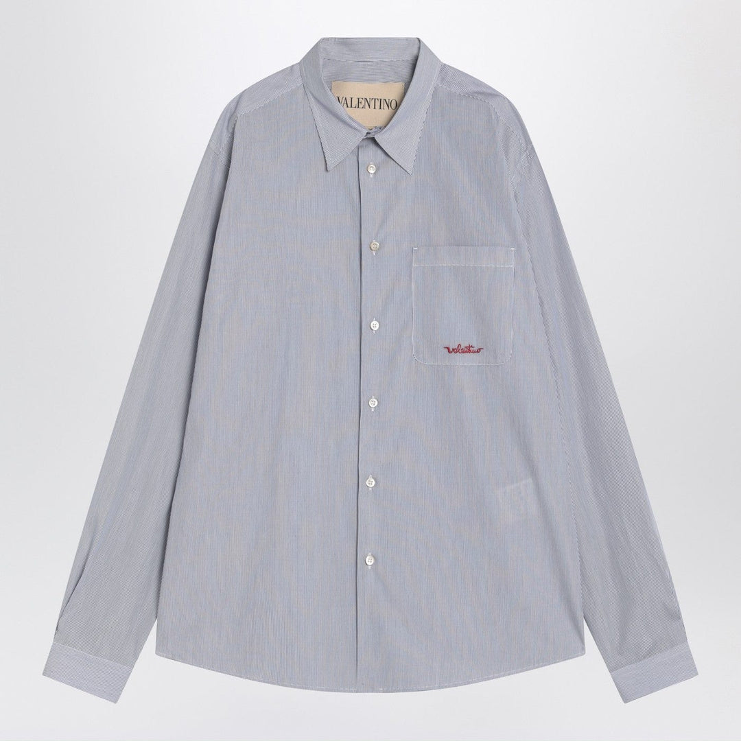 Shirts & Tops Valentino - Light blue cotton shirt with logo Brand