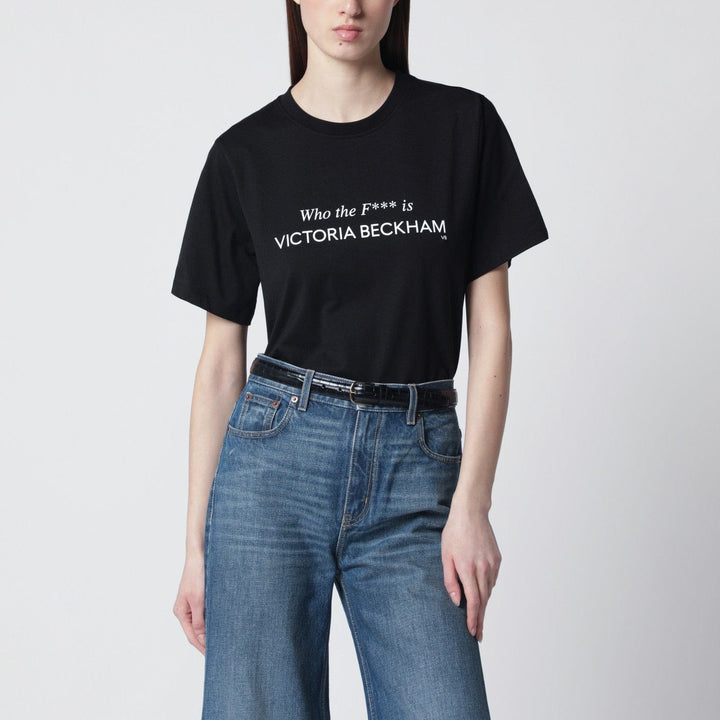 Shirts &amp; Tops Victoria Beckham - Black cotton “Who the F*** is Victoria Beckham” T-shirt Brand
