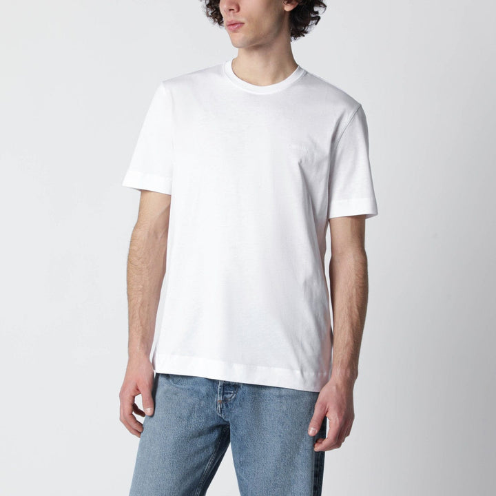 Shirts &amp; Tops ZEGNA - White T-shirt with embroidered logo Brand