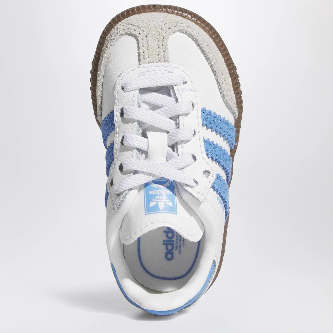 adidas Originals - OG Samba sneakers in white/blue with elastic laces Brand Shoes