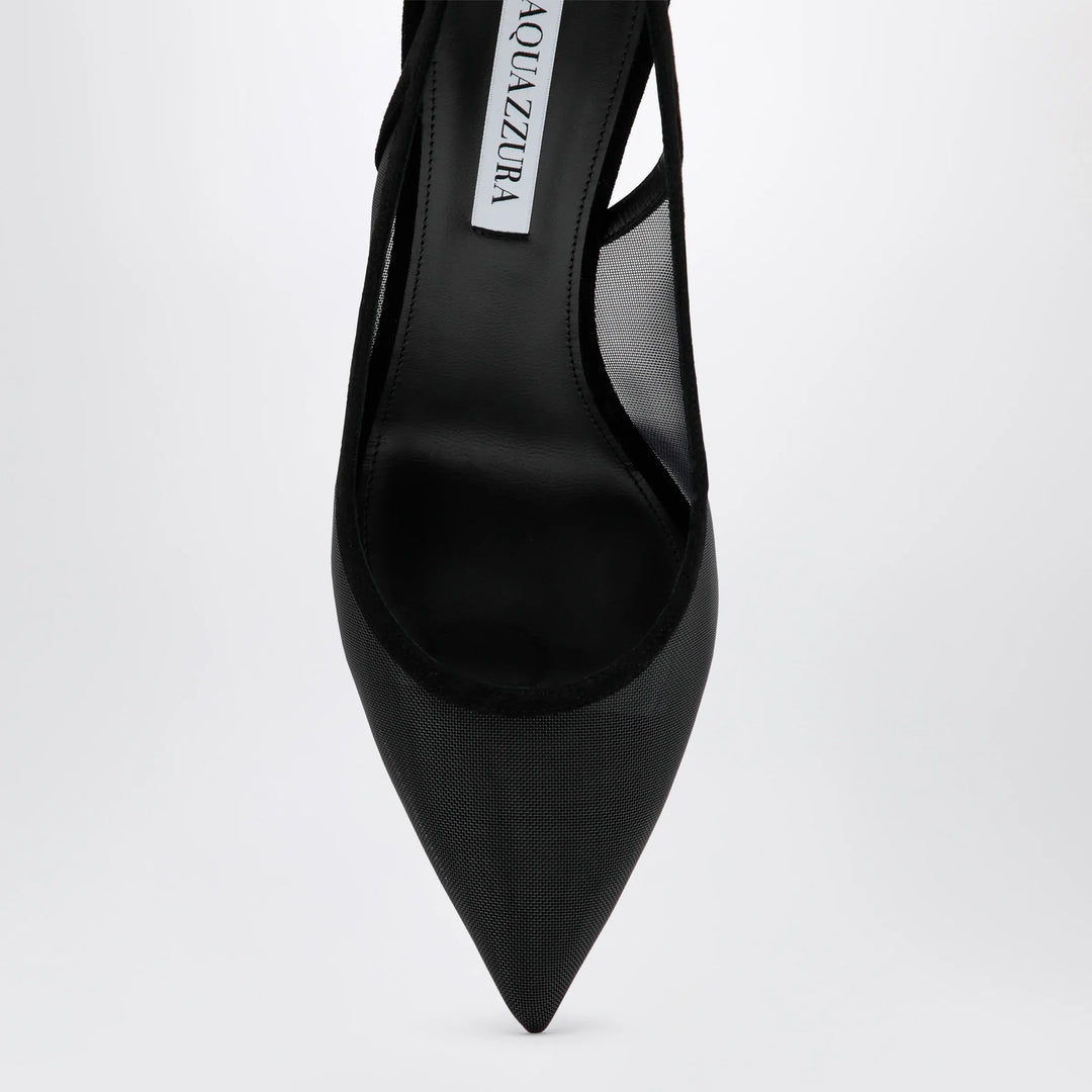 Aquazzura - Black bow-tie mesh pumps Brand Shoes