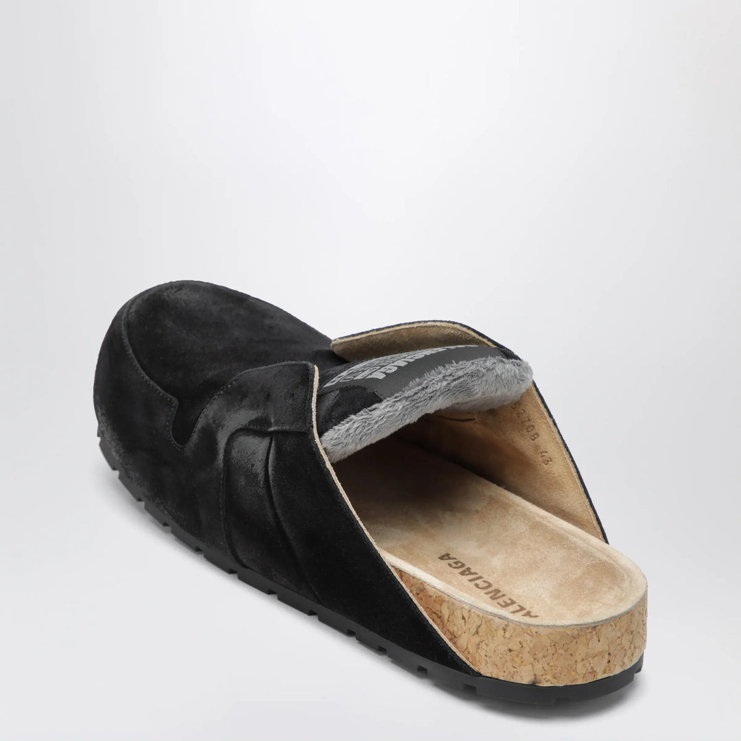 Balenciaga - Dumbo sabot in distressed suede calfskin Brand Shoes
