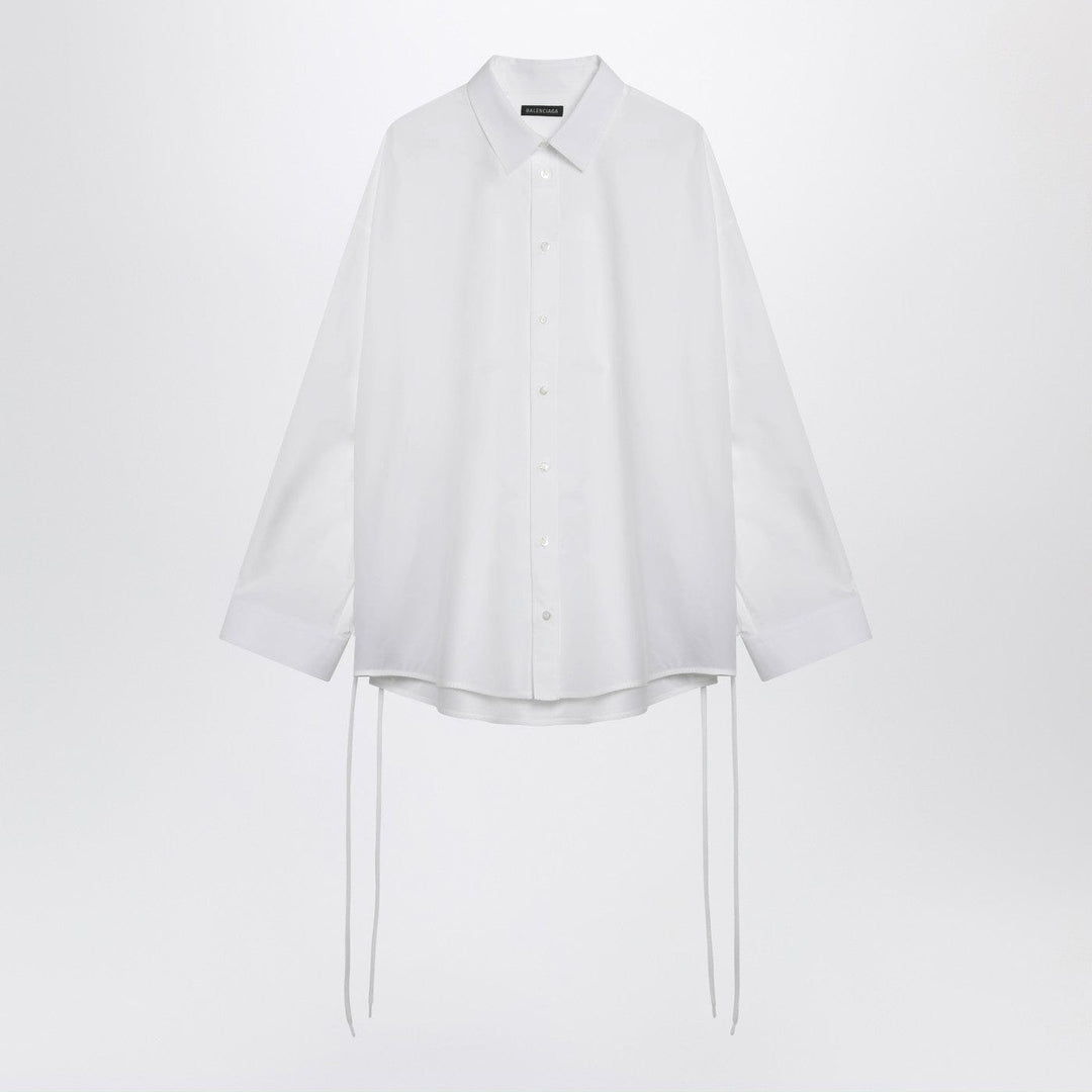 Shoes Balenciaga - White cotton shirt with lace-up details Brand