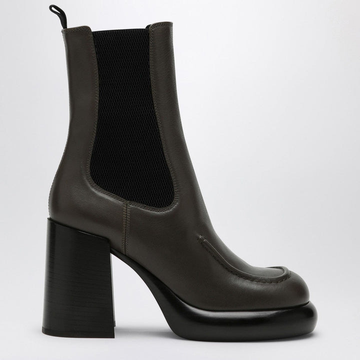 Shoes 38,5 IT Burberry - Chelsea Wedge boot in dark green leather Brand
