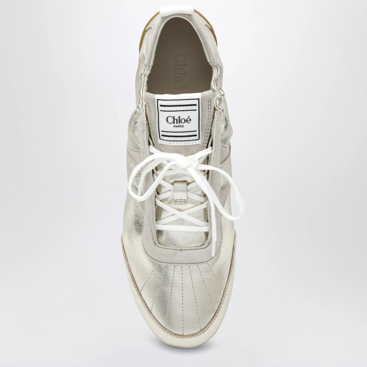Chloé - Chloé Kick Sneakers in Palladium Metallic Finish Brand Shoes