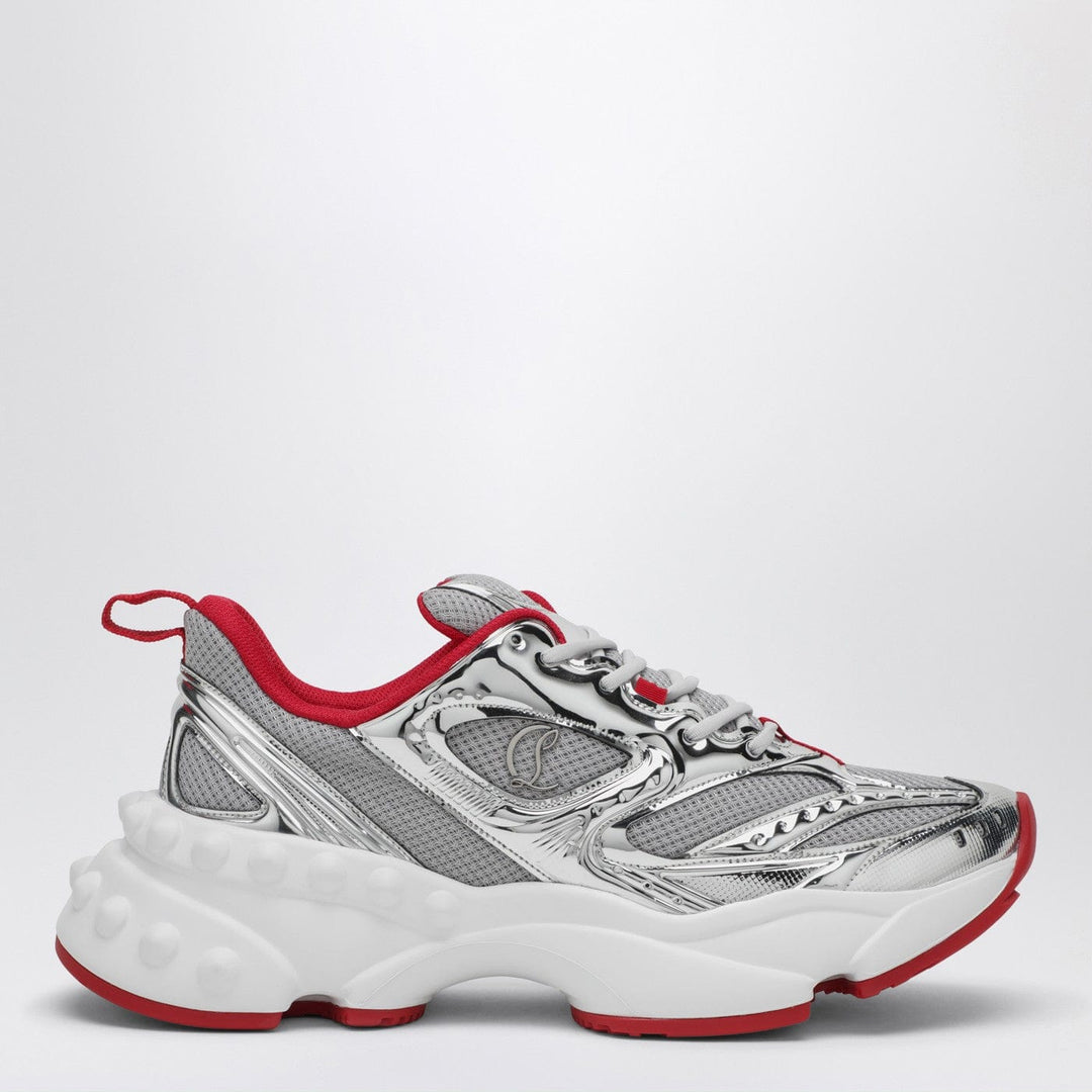 Shoes Christian Louboutin - So Flo running sneaker Silver/Red Brand