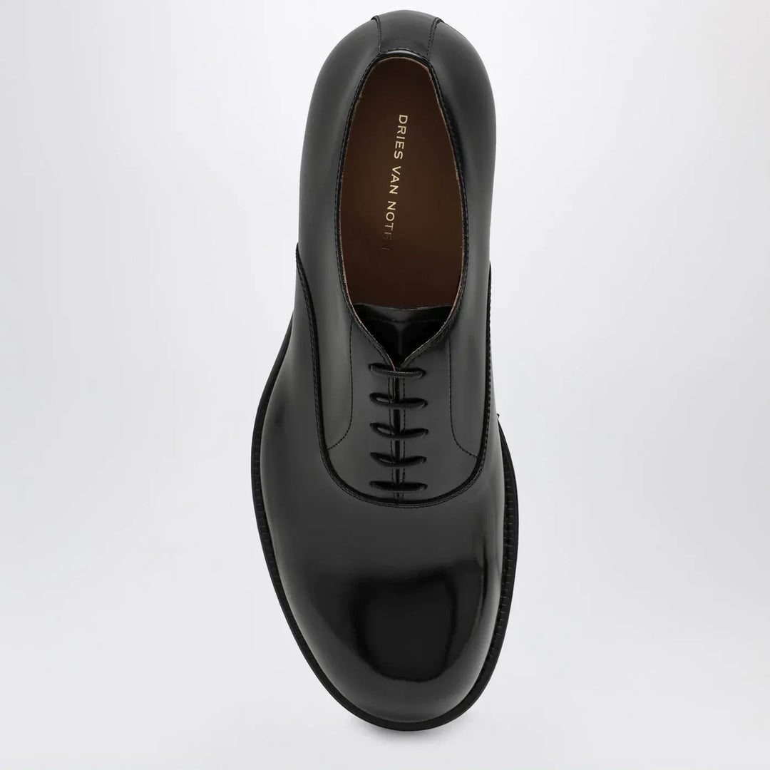 Dries Van Noten - Black lace-up shoes in leather Brand Shoes