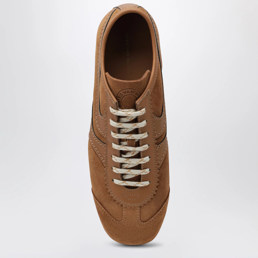 Dries Van Noten - Brown leather and suede Sneakers Brand Shoes