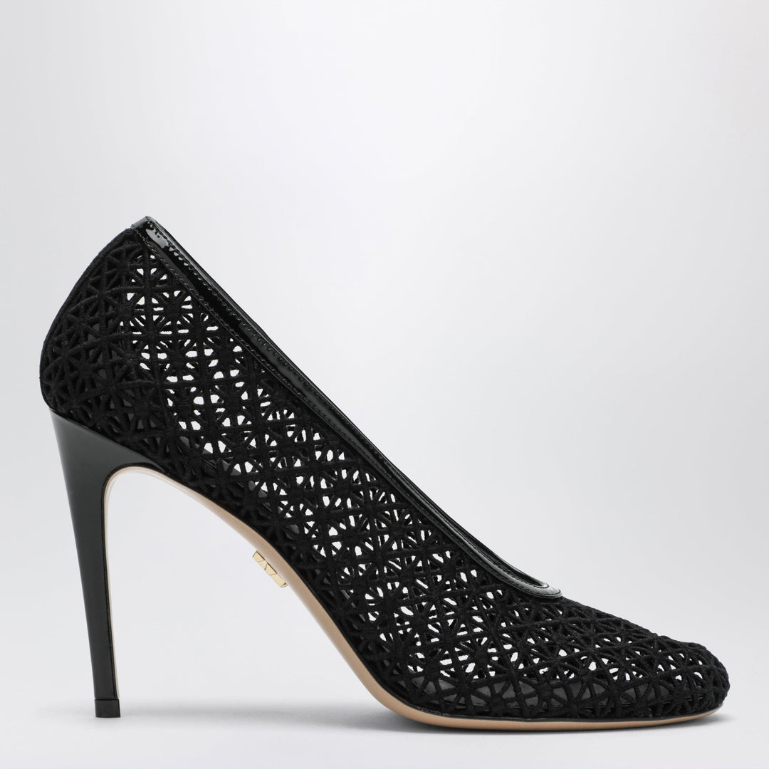 Shoes Ferragamo - Black macramé pump Brand