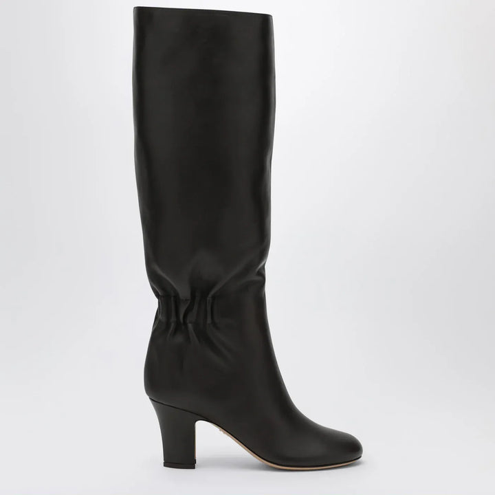 Ferragamo - Ruched Boots in Dark Brown Leather Brand Shoes 6 US