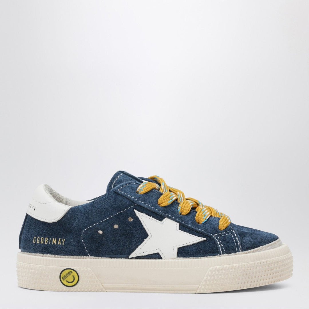 Shoes 40 Golden Goose - Low-top May sneakers in blue suede and white leather Brand