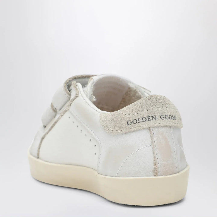 Golden Goose - Old School Sneakers in white with leopard-print star Brand Shoes