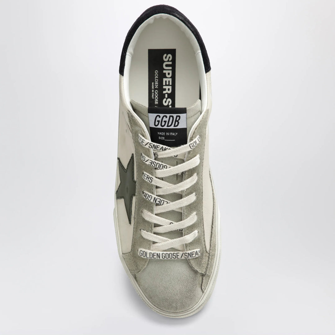 Golden Goose - Super-Star sneakers in cream/olive green/blue Brand Shoes