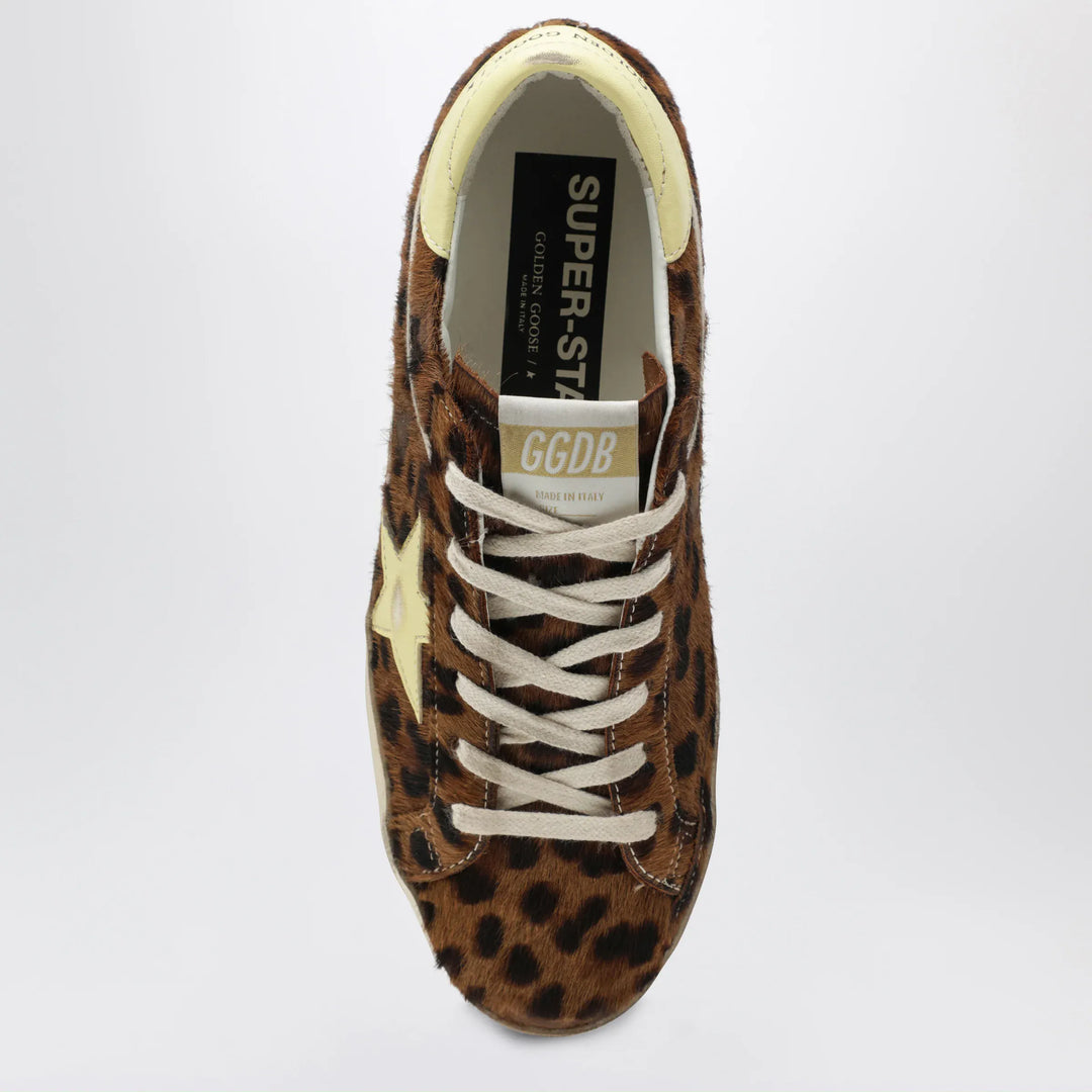 Golden Goose - Super-star Sneakers in leopard-print pony hair Brand Shoes 39 IT