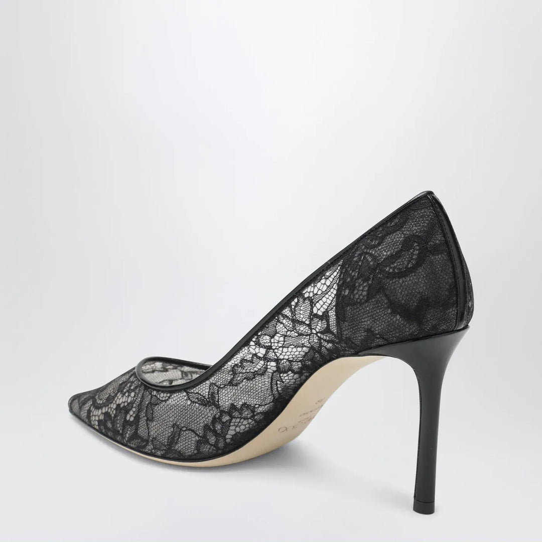 Jimmy Choo - Romy 85 pumps in lace with logo Brand Shoes