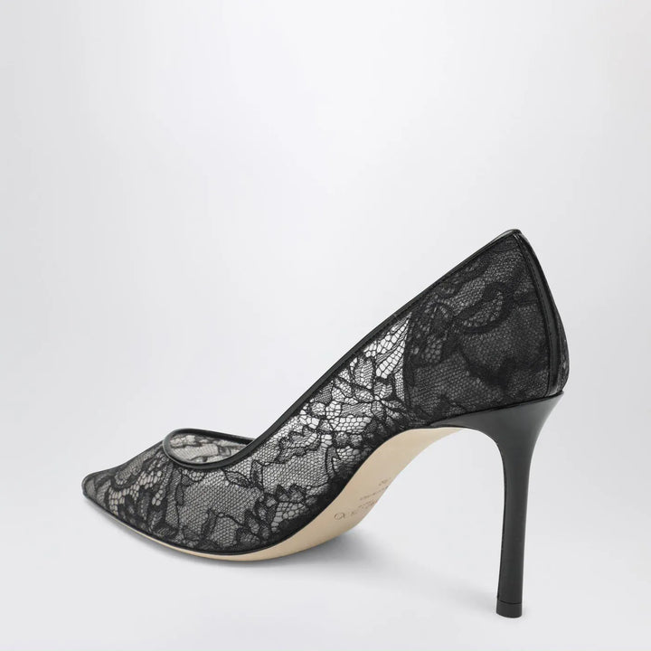 Jimmy Choo - Romy 85 pumps in lace with logo Brand Shoes