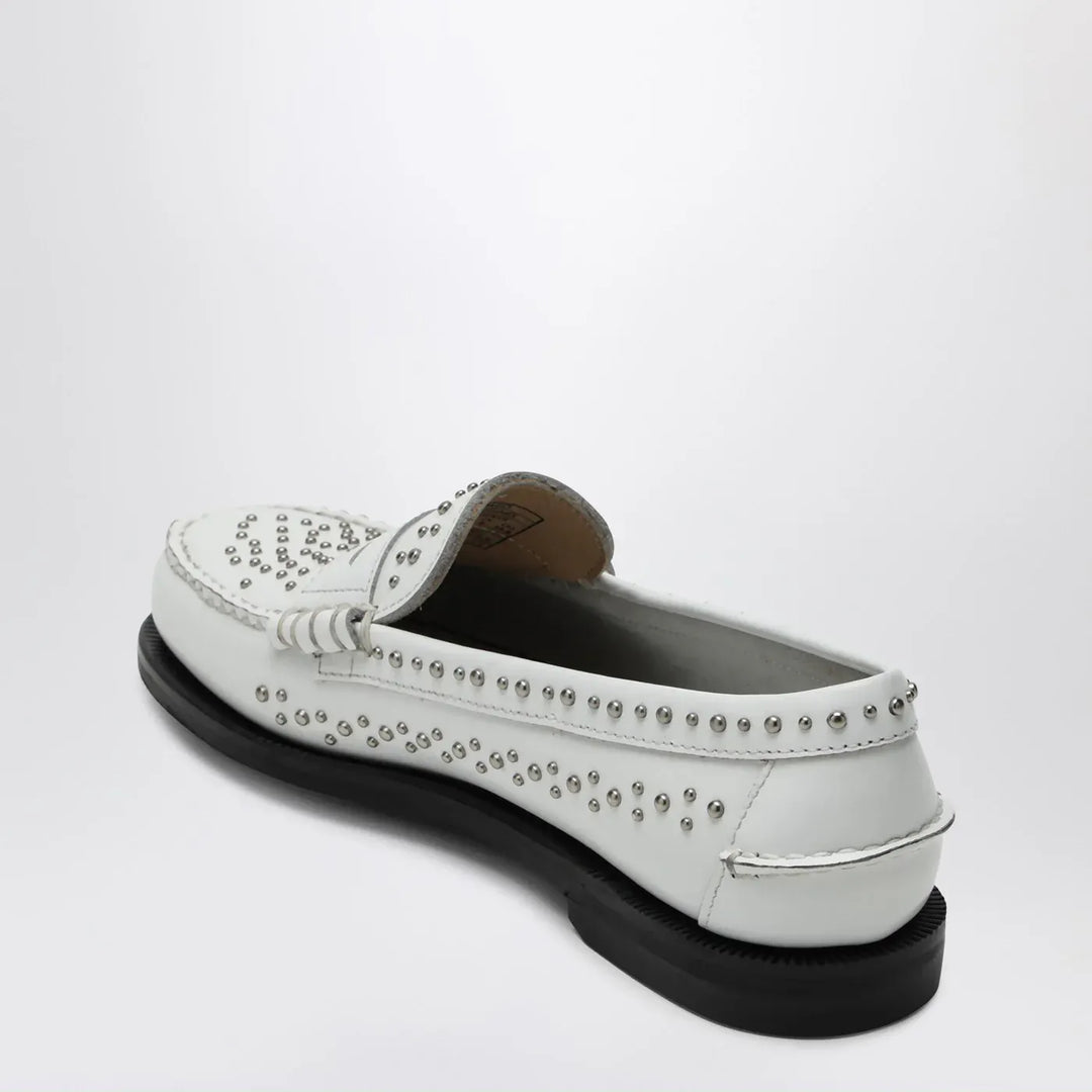 Sebago - Classic Dan loafer white with studs Brand Shoes