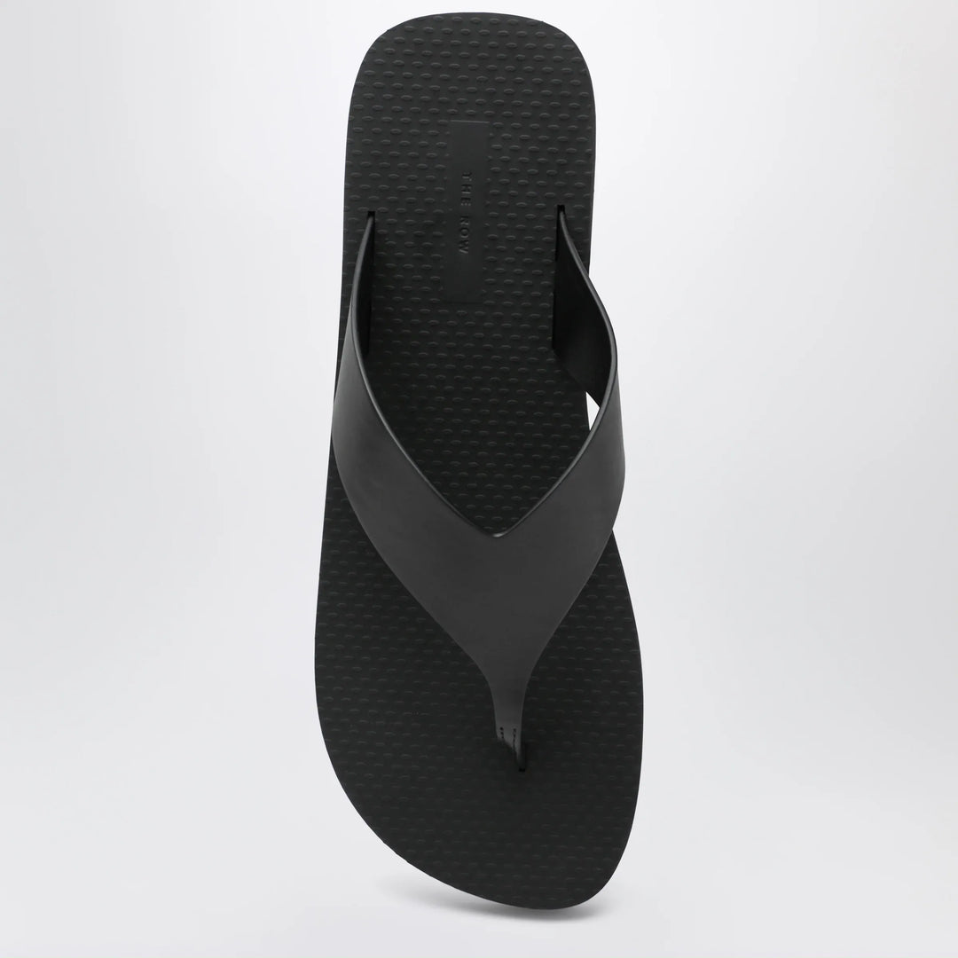 The Row - Dune Ginza classic leather sandal black Brand Shoes