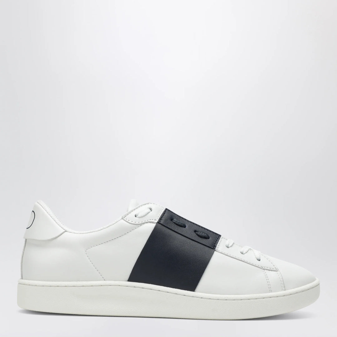 Valentino Garavani - Open Royco nappa leather sneakers in white/navy Brand Shoes 39 IT