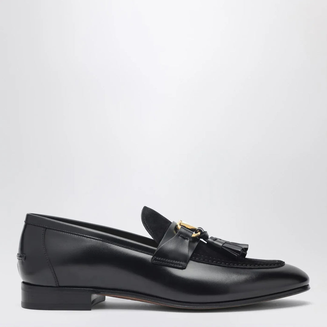 Valentino Garavani - Vaniteux loafer in calfskin and split leather Brand Shoes 40 IT