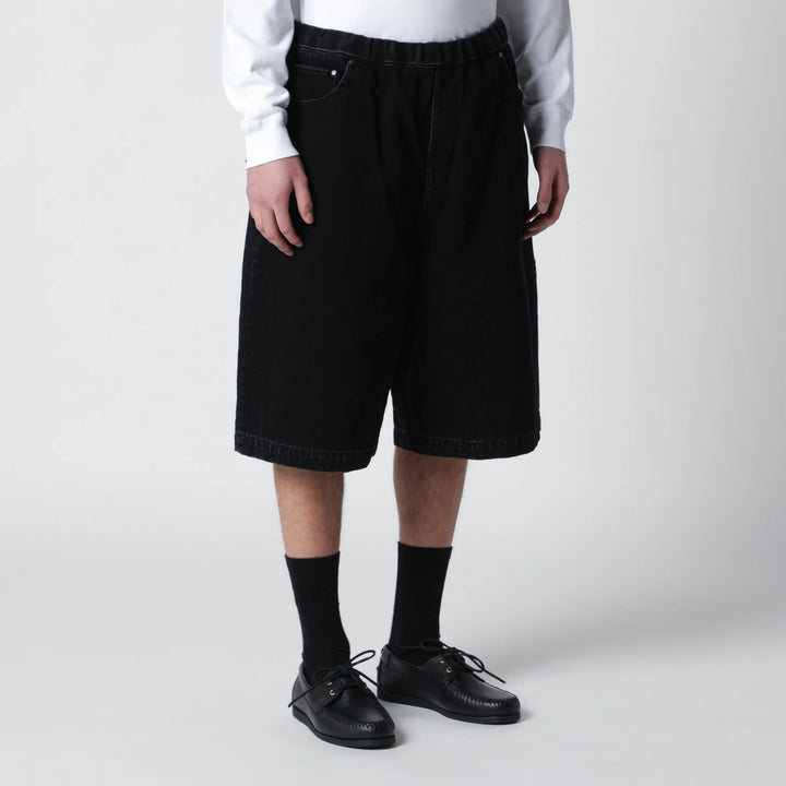 Entire Studios - Baggy bermuda shorts in black denim Brand Shorts