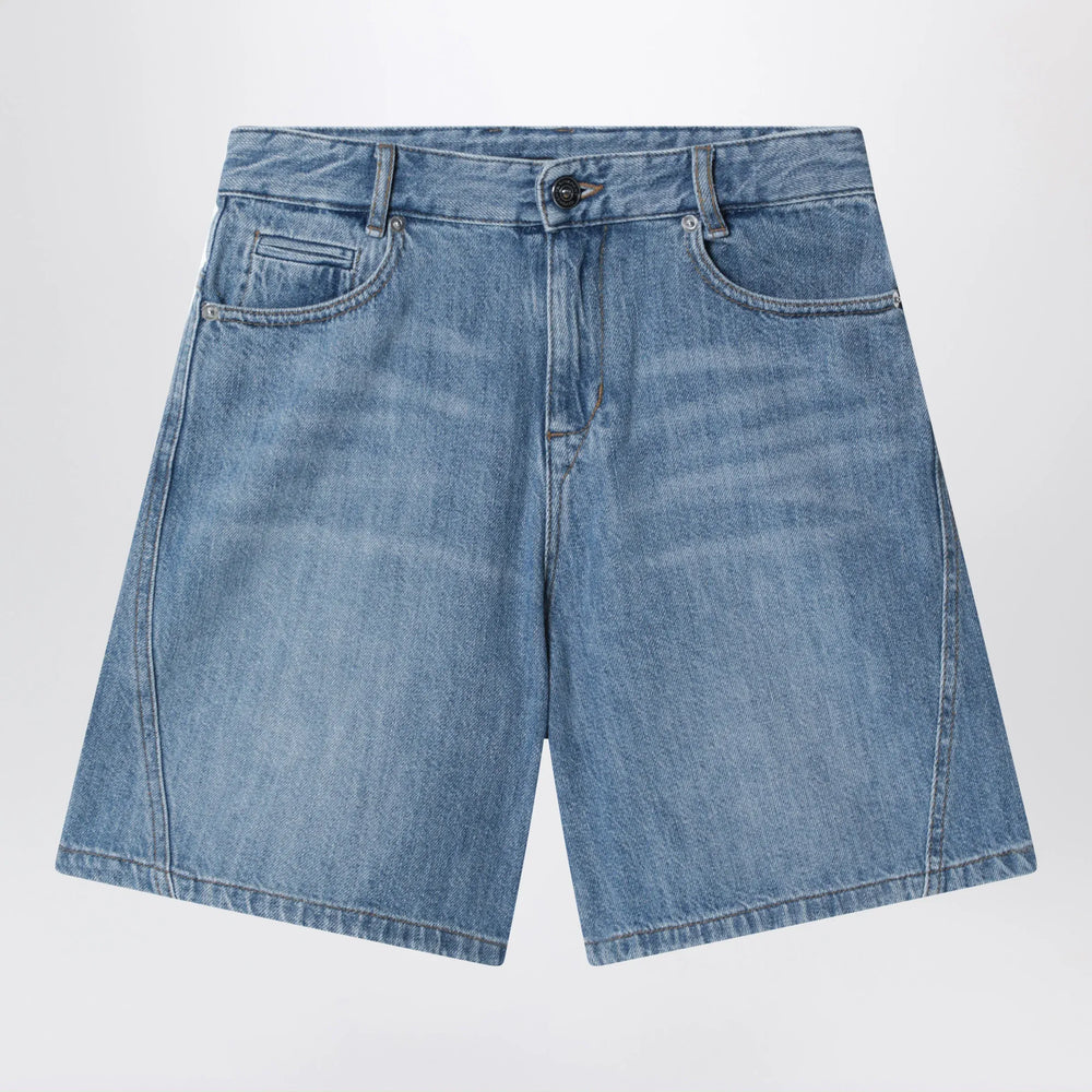 Givenchy - Blue shorts with logo embroidery Brand Shorts 4