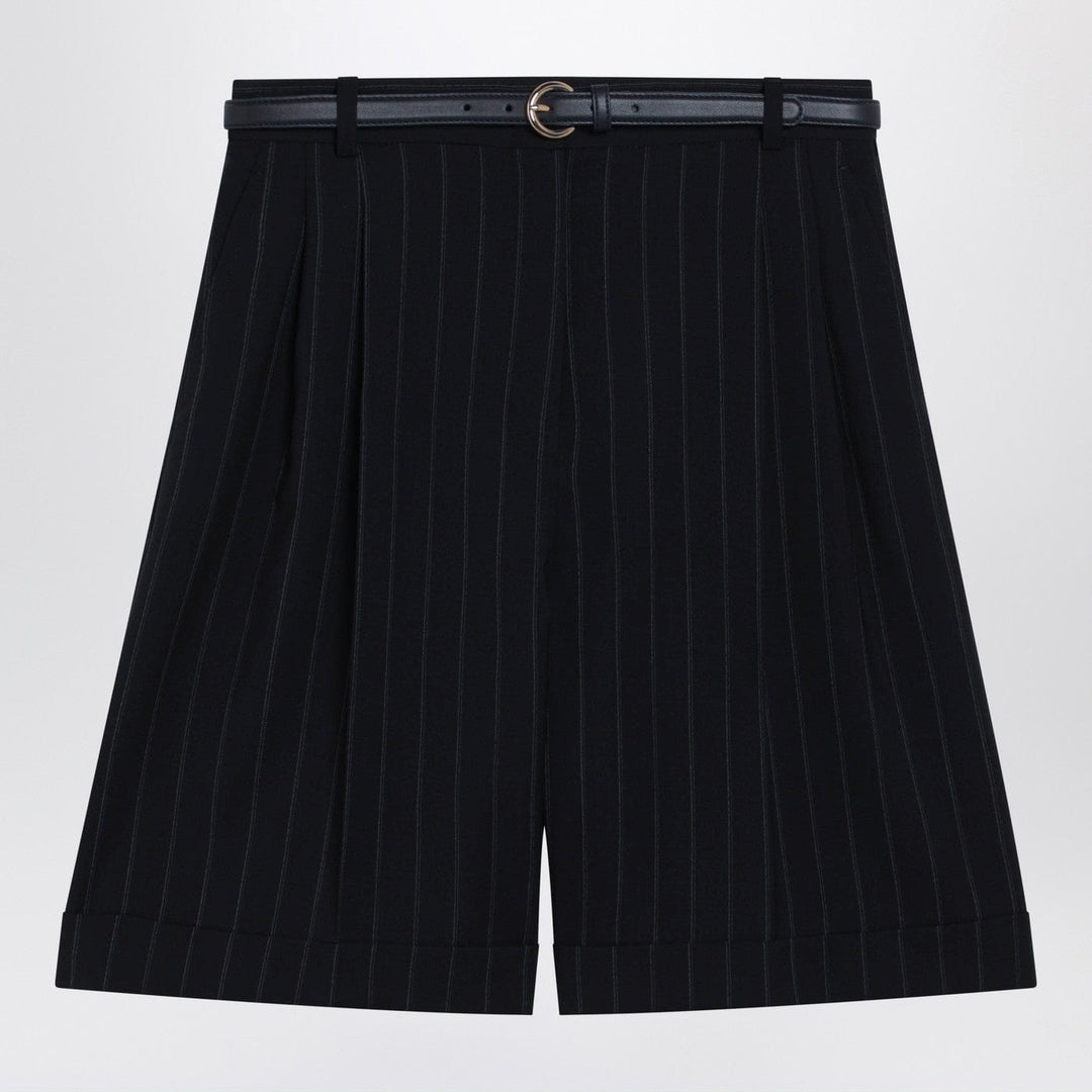 Shorts 40  IT Max Mara Studio - Blue pinstripe wool bermuda shorts Brand