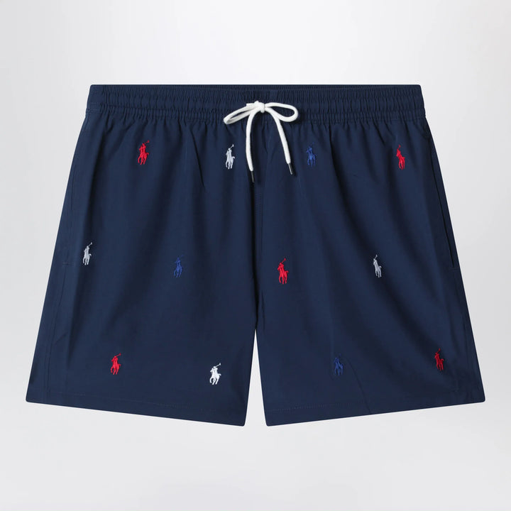 Polo Ralph Lauren - Traveler navy blue swim shorts with embroidered logos Brand Shorts S