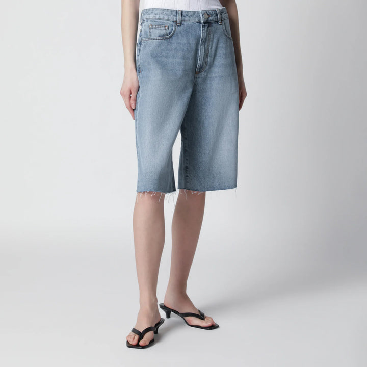 Róhe - Classic blue denim bermuda shorts Brand Shorts