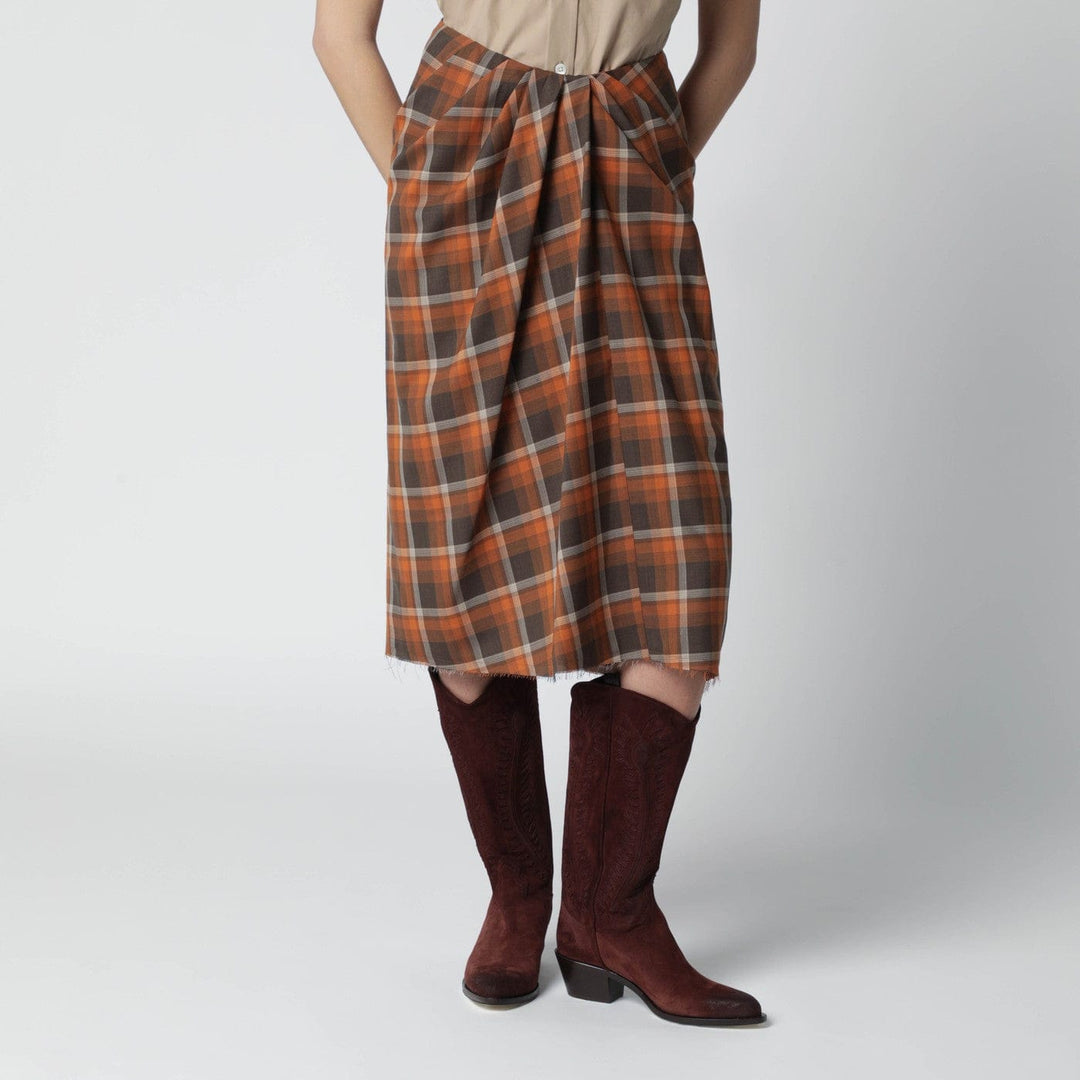 Skirts 6397 - Draped tartan skirt Brand