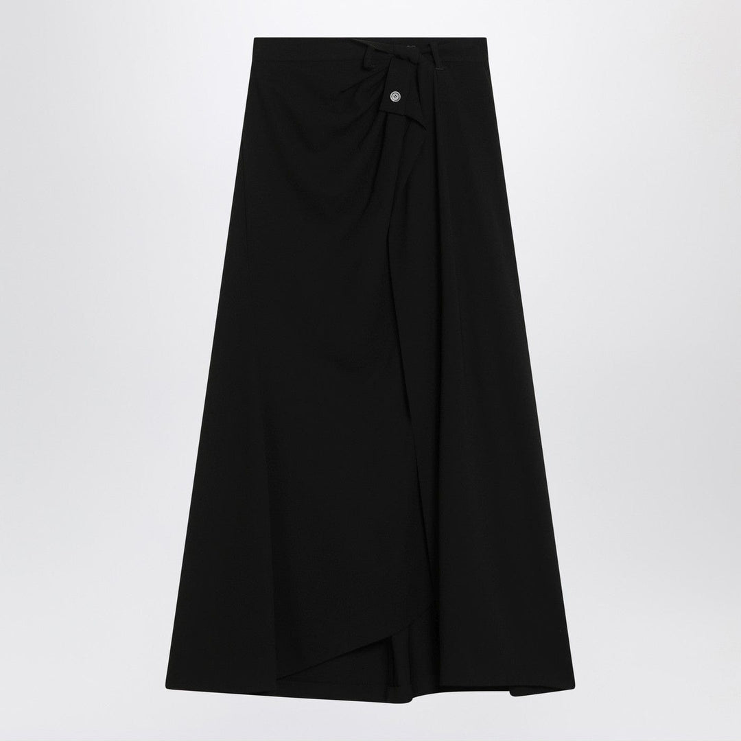 Skirts 36  FR Balenciaga - Draped black skirt in crêpe Brand
