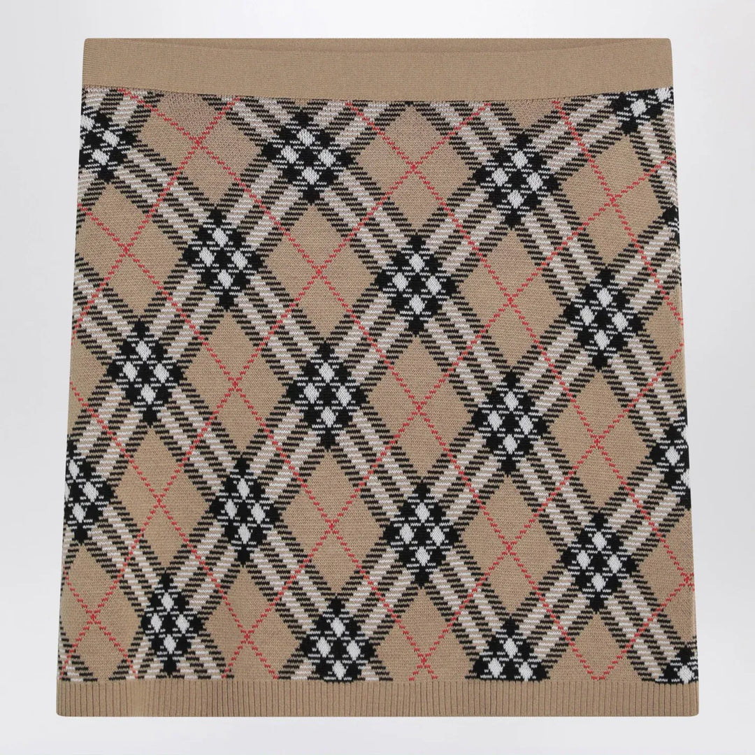 Burberry - Wool and mohair blend check mini skirt Brand Skirts XS