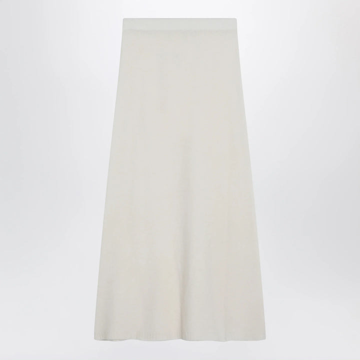 Max Mara - Ivory skirt in stretch cashmere knit Brand Skirts