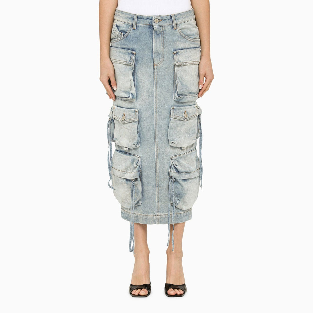 Skirts 27 The Attico - Blue denim cargo midi skirt Brand