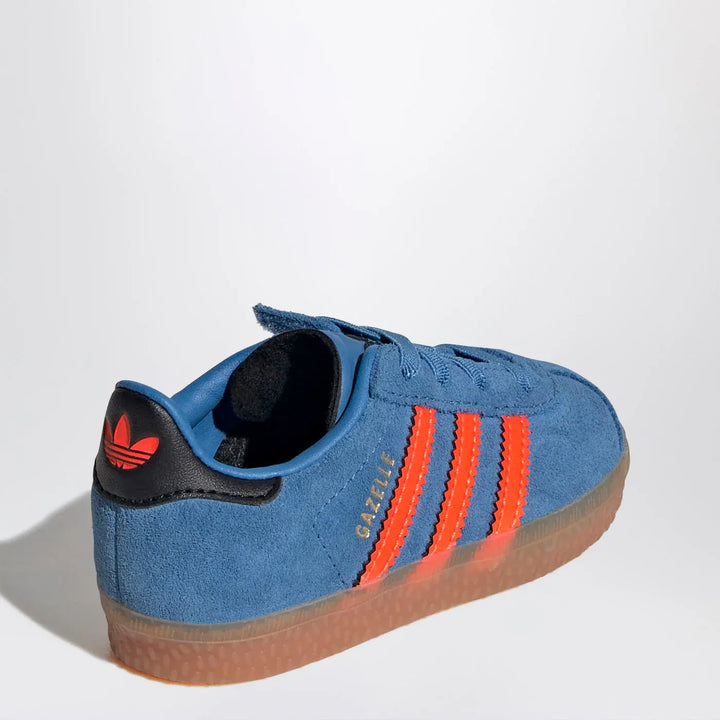adidas Originals - Gazelle Focus Blue/Solar Orange Sneakers with elasticated laces Brand Sneakers 22