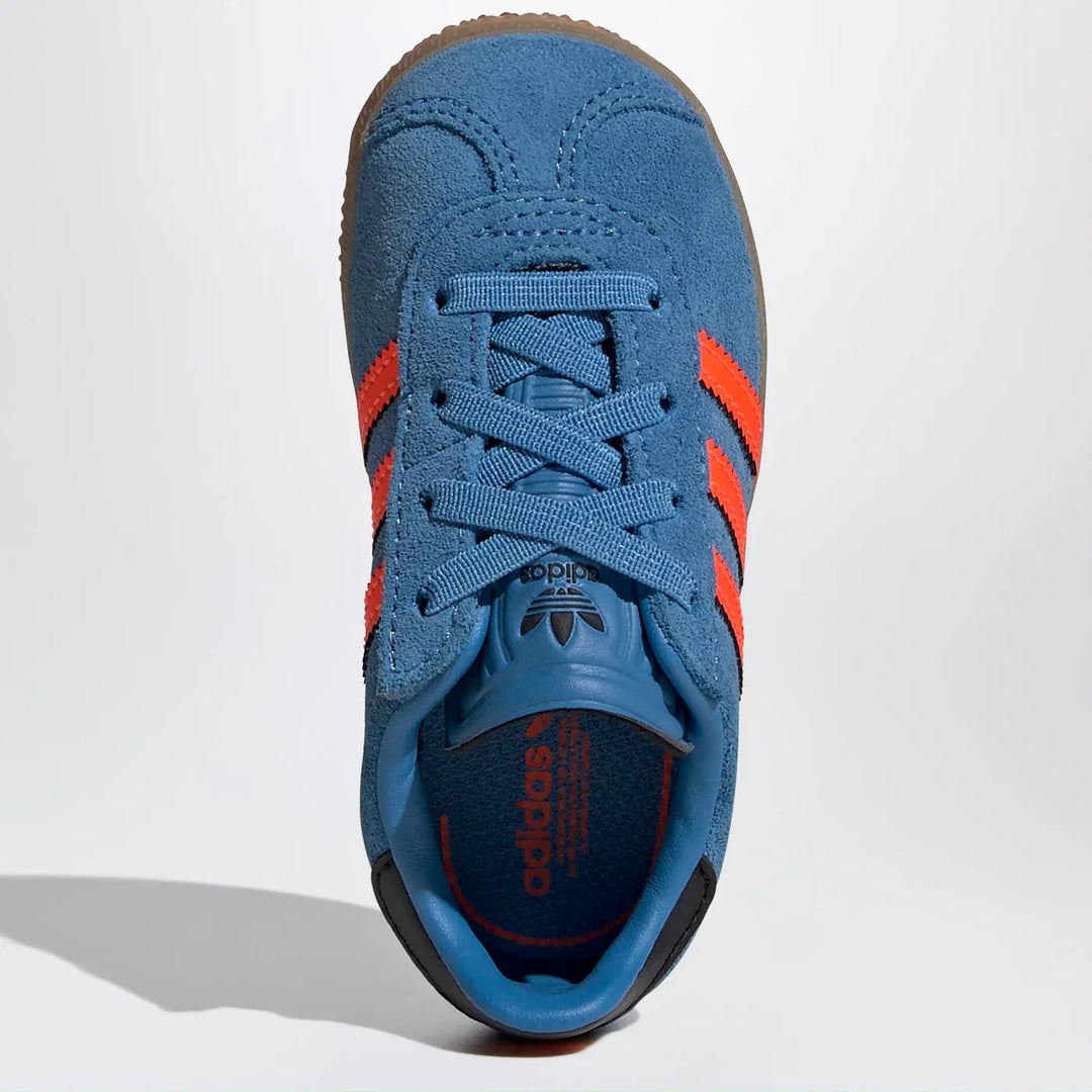 adidas Originals - Gazelle Focus Blue/Solar Orange Sneakers with elasticated laces Brand Sneakers 22