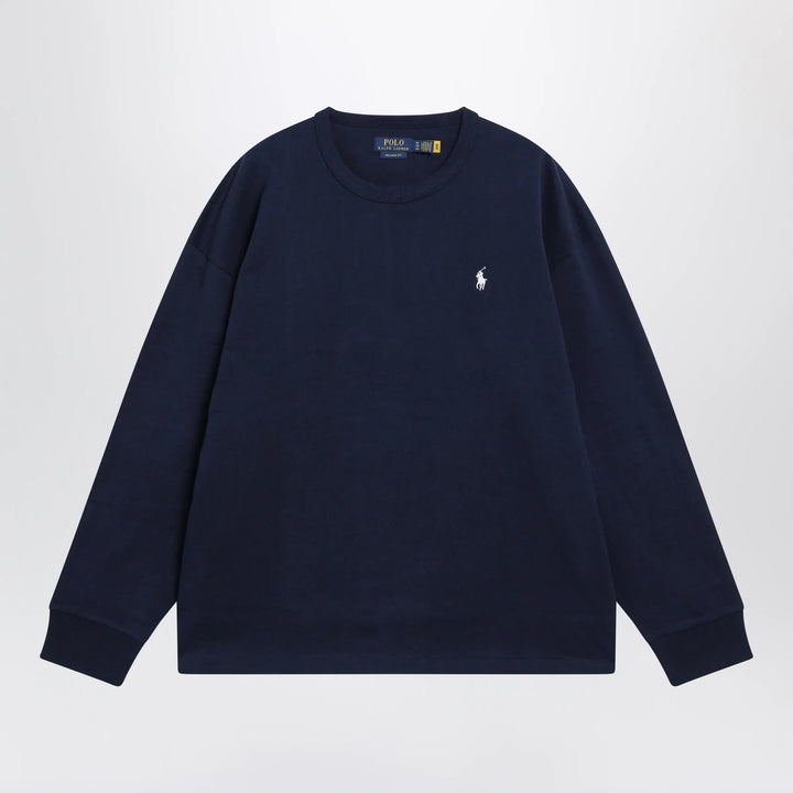 Polo Ralph Lauren - Navy cotton Relaxed-Fit crewneck sweatshirt Brand Sweatshirt S