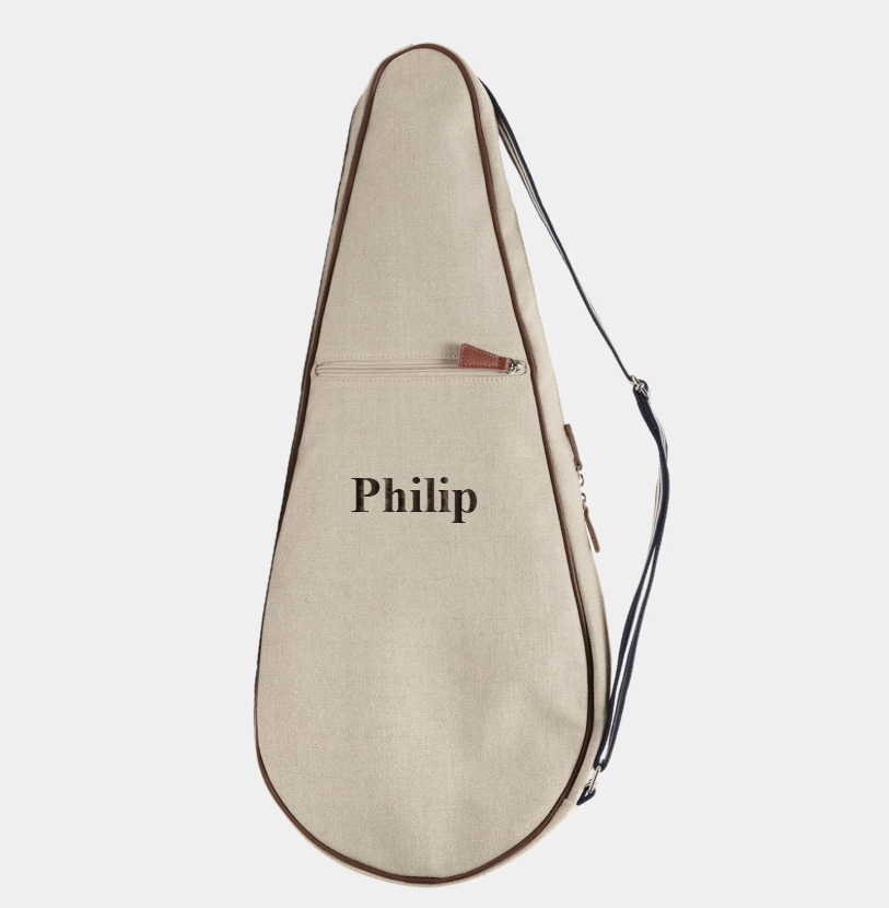 My Style Bags Personalised Glamour Tennis Bag - Natural Brand Tennis Bag