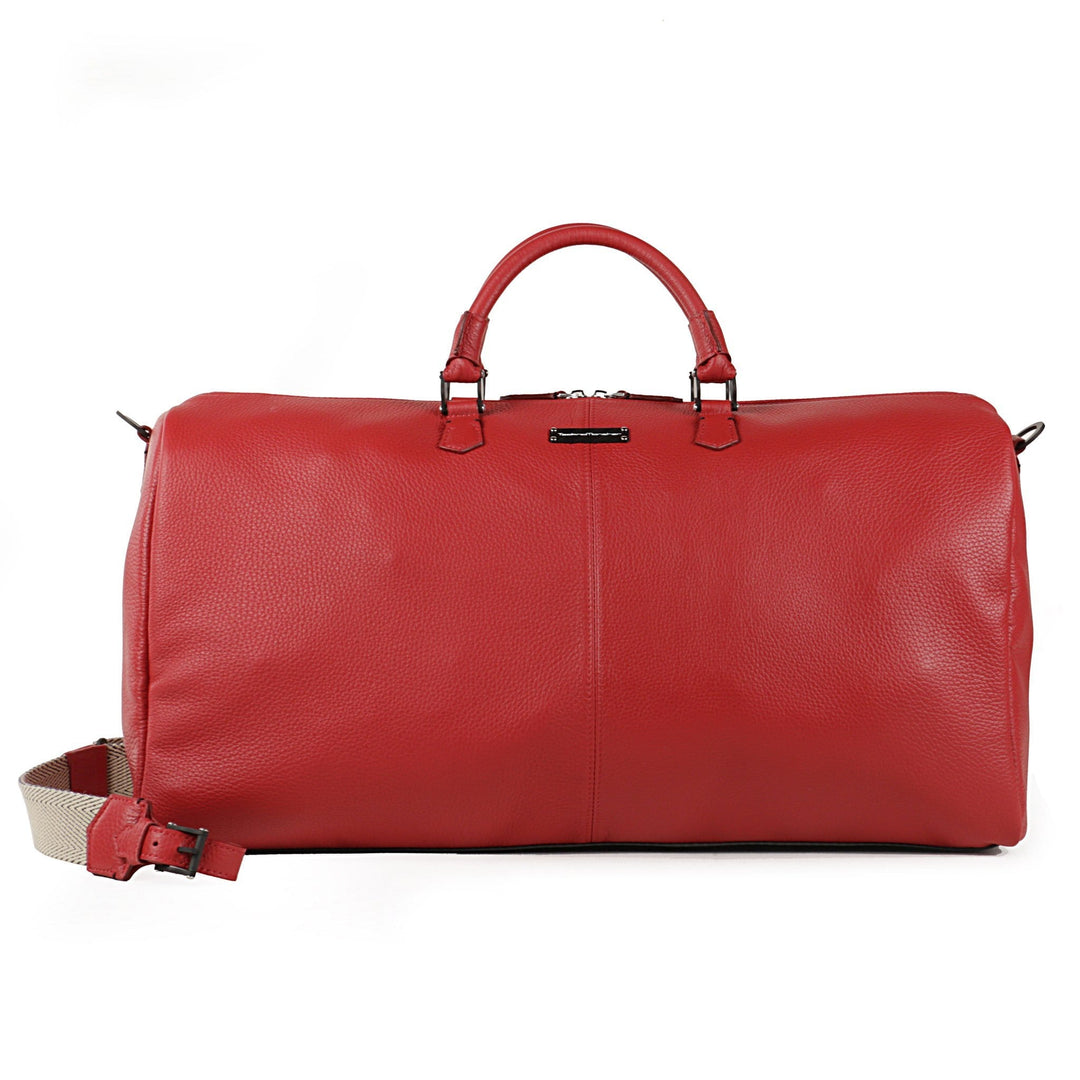 Tecknomonster Travel Bag Tecknomonster Bolina Leather Bag Red Colour Brand