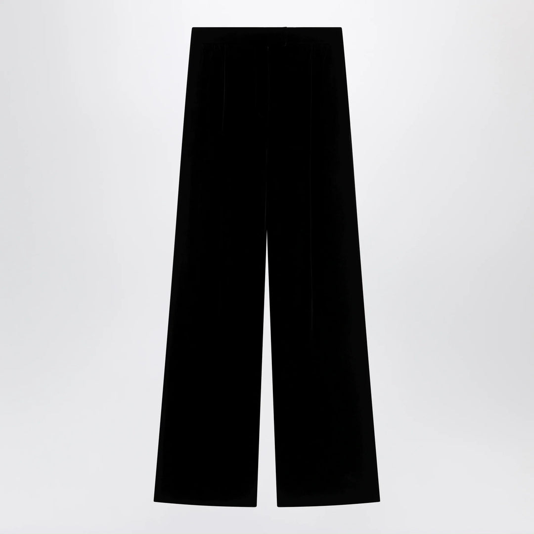 Valentino - Black viscose-blend trousers Brand 40  IT
