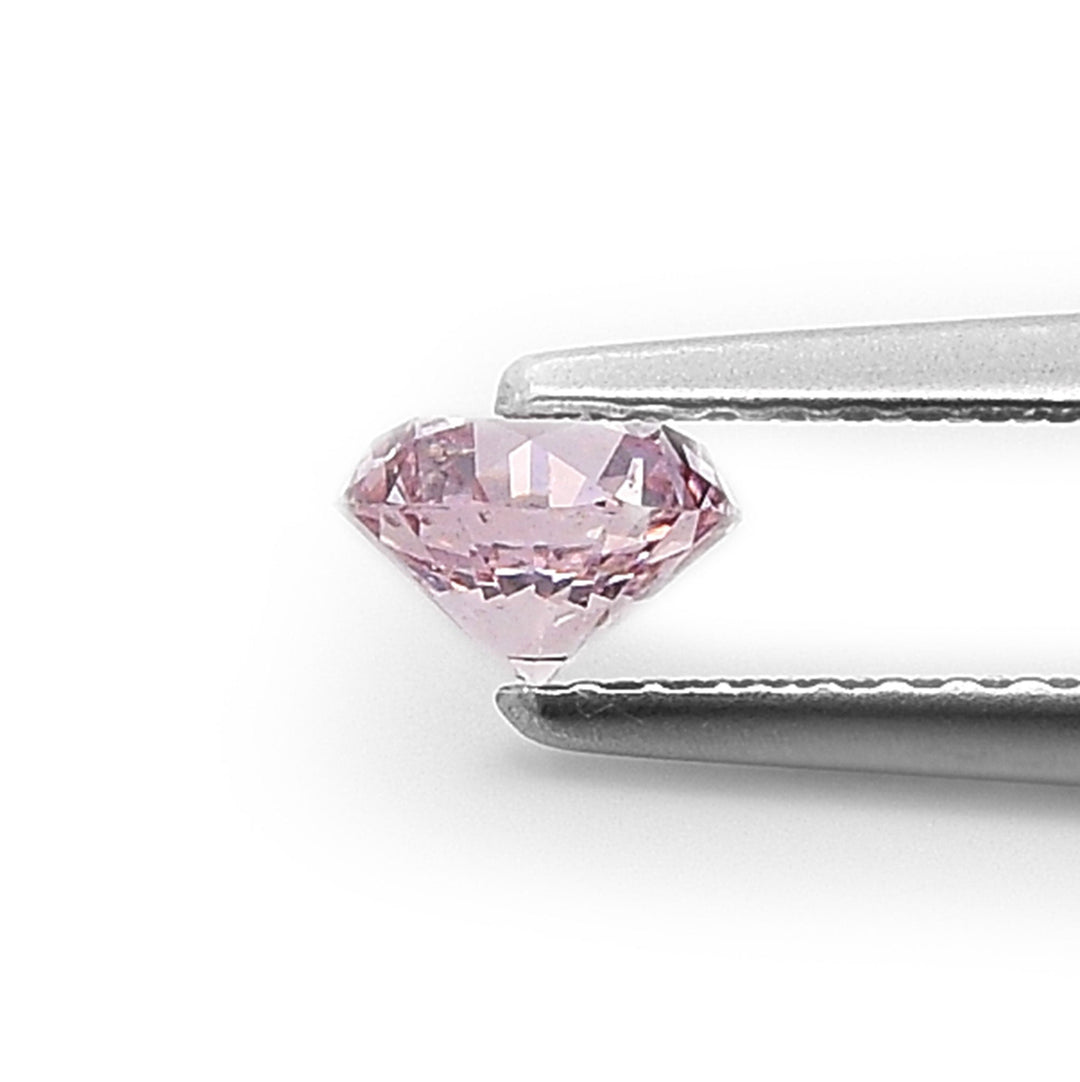 0.59 Carat Fancy Intense Purplish Pink Round Diamond SI2 GIA